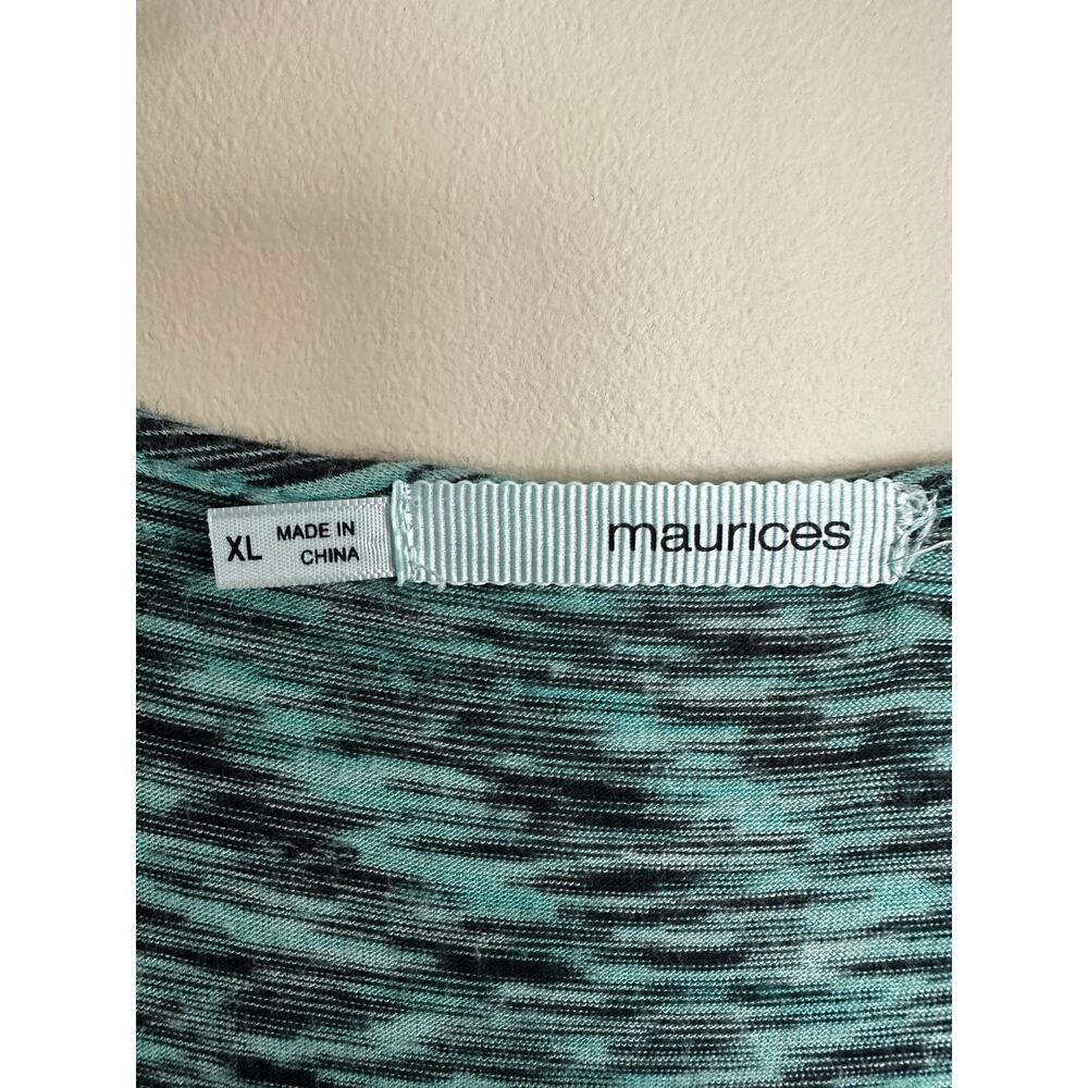 Maurices XL Teal Ruffle Layered Tank Top Sleeveless Stretch - Picture 7 of 7